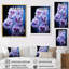 Fleurs murales mauves murmurant des pensées noires - décoration murale florale-547126639-547126613