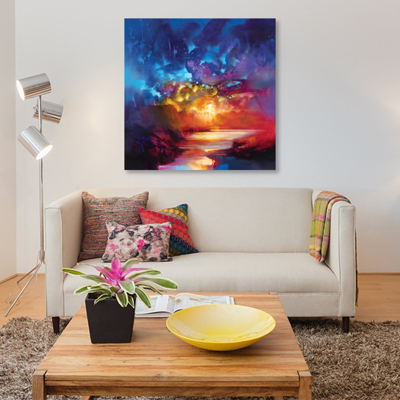 «Liquid Light I», reproduction sur toile, H 12 po x l 12 po x P 1,5 po, Pas de tapis, Toile tendue
