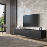 Colima Modern Floating TV Stand Up to 80" TVs Wall-Mounted Media Console with Storage Cabinet