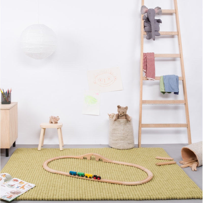 Solid Colour Hand Woven Area Rug, Rectangle 120 x 170cm
