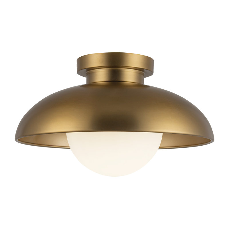 Plafonnier encastré Alessia, Or vieilli, H 11,125 po x l 16 po x P 16 po