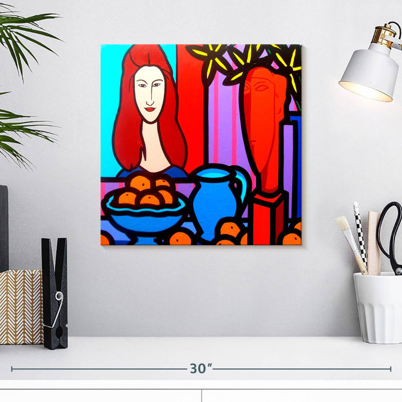 Homage To Modigliani I, 16" H x 16" W
