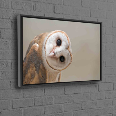 Art moderne sur toile avec un design minimaliste et élégant de hibou parfait pour la décoration murale contemporaine et idéal pour les espaces de vie de style loft