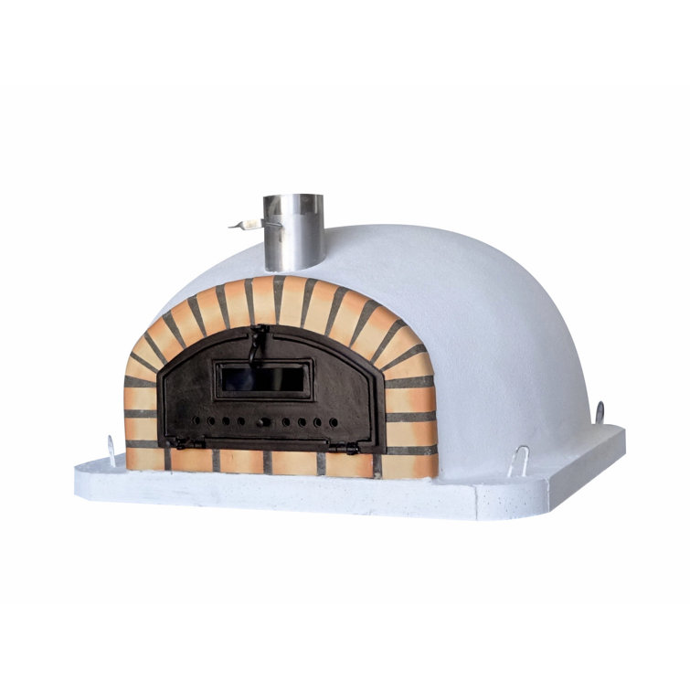 Authentic Pizza Ovens Built-In Wood-Fired Pizza Oven in White | Wayfair