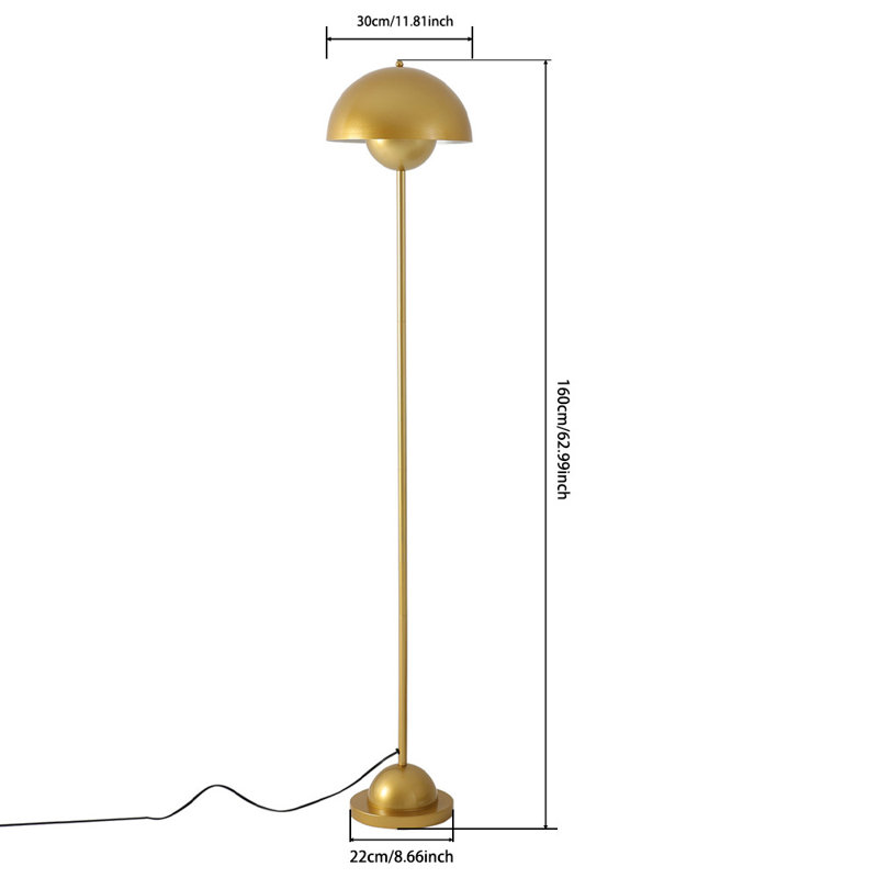 Abderahman 160cm Gloss Traditional Floor Lamp