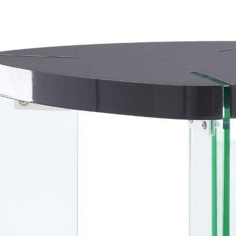 Table de bout triangulaire à trépied, Gris