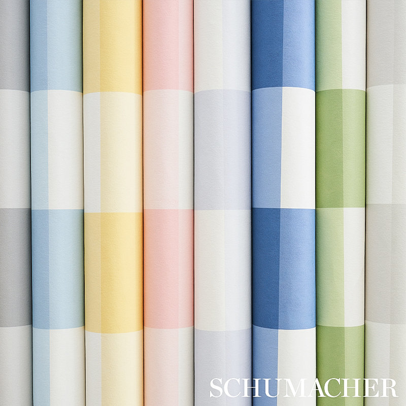 Willa Check Large Wallpaper, Gray