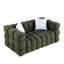Olive 2 boucles avec dossier divisé et lignes épurées, convient aux espaces de vie principaux, décoration intérieure contemporaine, revêtement en bois d'eucalyptus, offrant un confort moyen à doux, guimauve