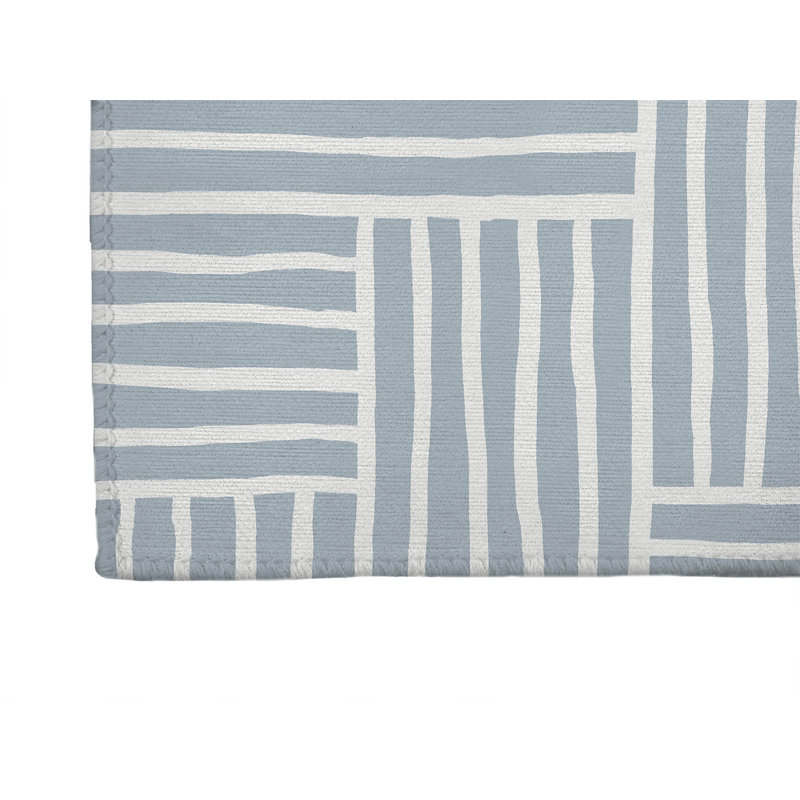 Grid Puz Non-Slip Outdoor Rug, Runner 2'6" x 8'