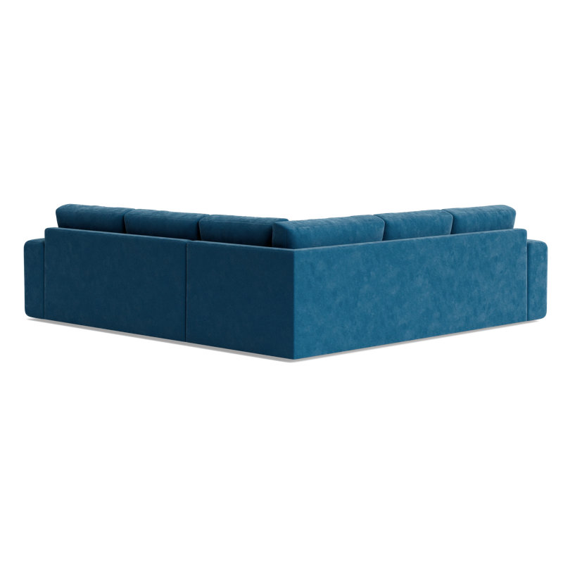 The OG Sectional, Left Hand Facing, Performance Velvet - Denim