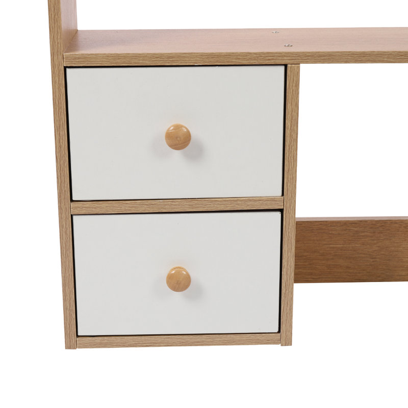 Support de rangement de bureau, Jaune/blanc