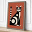 Geometric Cat Mid-Century - Wrapped Canvas-65793967-65793973
