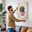 Smiling Cactus Companion Botanical - Wrapped Canvas-1739492628-1739492620