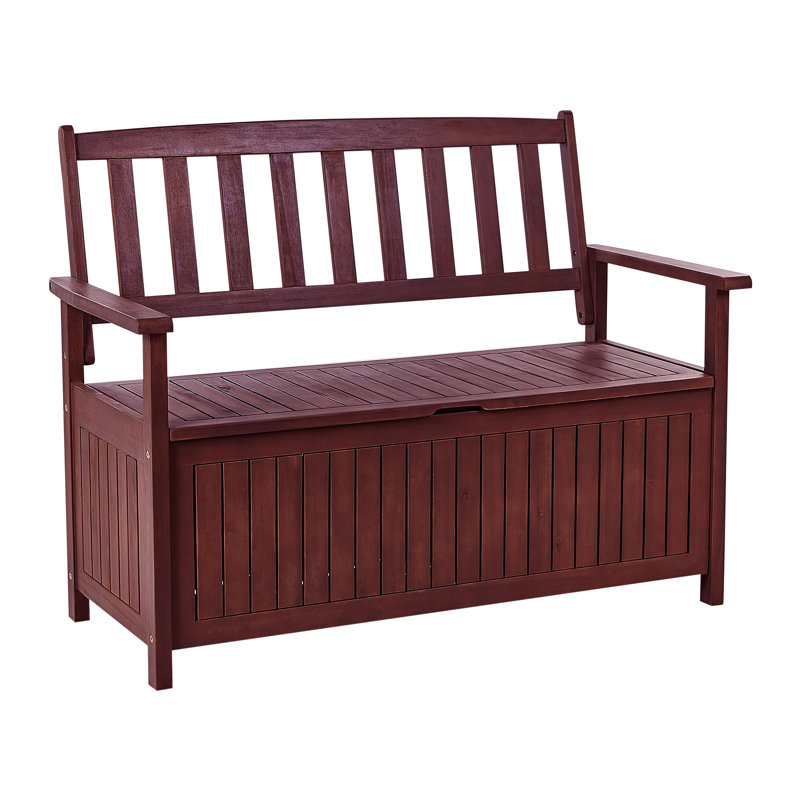 Esperance Solid Wood Acacia Outdoor Bench, Mahogany Brown