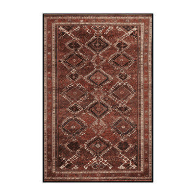 Machine Washable Persian Brown Area Rug