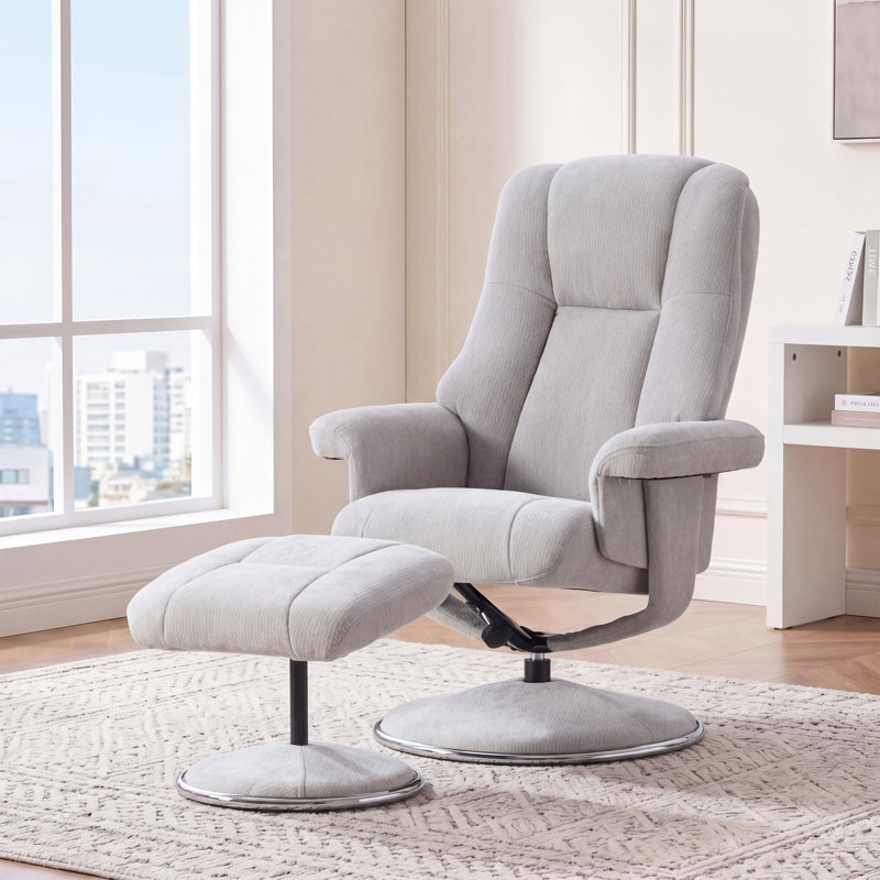 78cm Wide Chenille Swivel, Grey