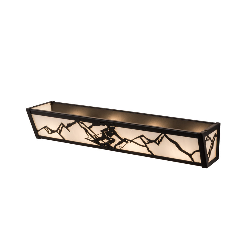 Barre d’éclairage de salle de bain 4 lumières alpine, Noir