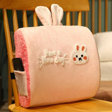 Pink Cotton Back Support Cushion