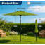 Parasol de patio extérieur de 10 pi avec manivelle et inclinaison à bouton-poussoir, protection UV imperméable-1635042768
