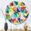 Multicolored Triangle Pattern - Patterned wall clock