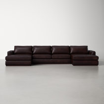 Chestnut Dormus 39 Right Chaise Leather Sofa