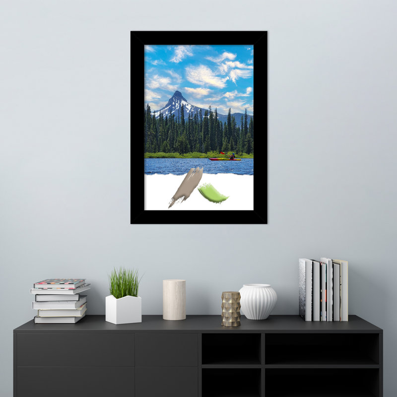 Cadre photo de base en bois noir, cadre photo, cadre artistique, L 22 po x H 28 po