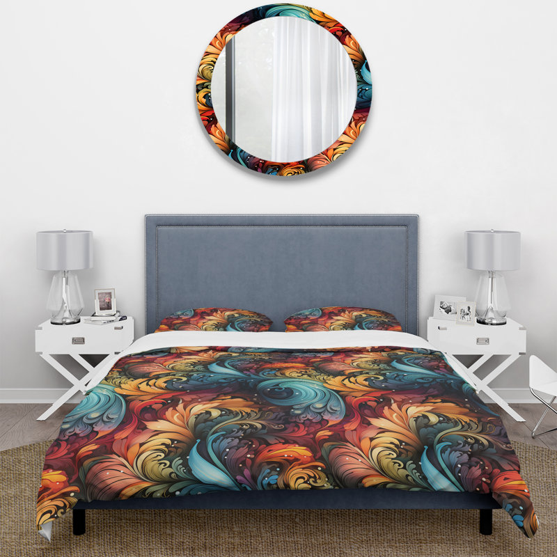 Ensemble de housse de couette Celestial Whirls, Housse de couette pour très grand lit et 2 très