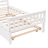 White Twin Bed With Trundle Pine Wood No Box Spring-647821999