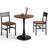 3-Piece Round Dining Table Set, Industrial Style Small Kitchen Table And Chairs For 2-1996500205