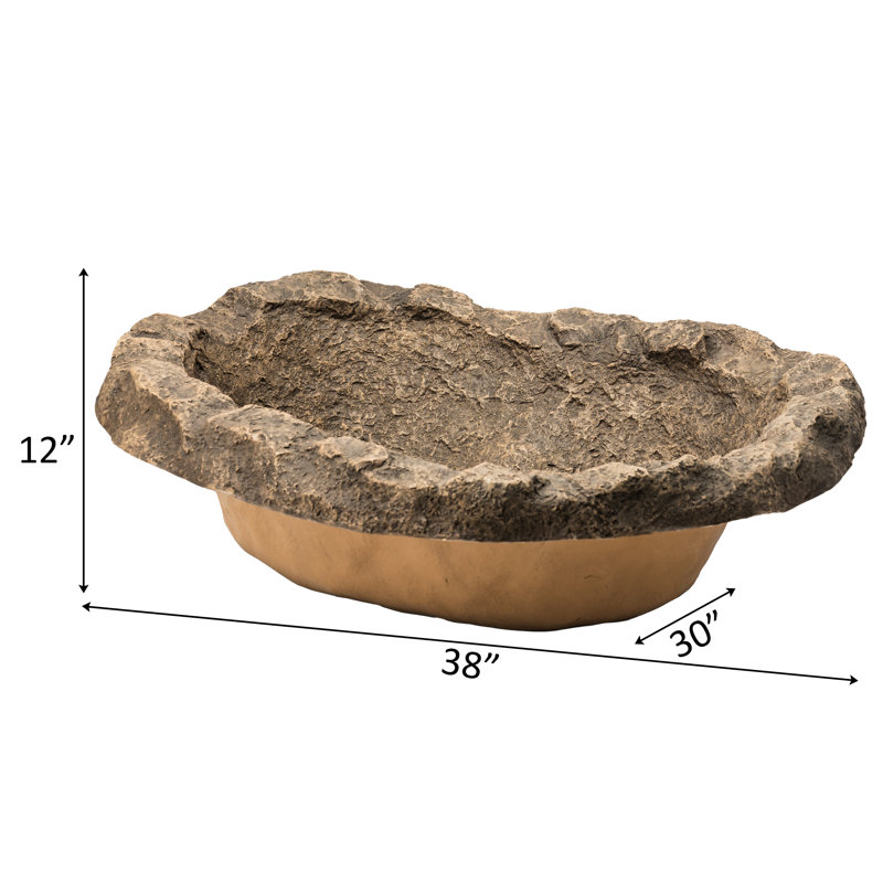 Fontaine en fibre de verre Eula, H 12 po x l 38 po x P 30 po