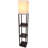Maxwell 63 in. USB Charging LED 3-Shelf Floor Lamp with Beige Fabric Square Shade