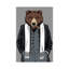 Gangster Grizzly by Alberto Perez - Print on Canvas-1451752714-1451752707