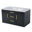 Meuble-lavabo mural 36 po avec lavabo en résine, armoire de rangement flottante avec 2 tiroirs, armoire de salle de bain en bois massif-1622880339