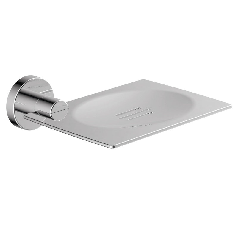Dia Wall Mounted Soap Dish with Drainage Ports, Chrome
