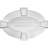 20"H x 29"W Horizontal Oval Gable Vent Louvre with Flat Trim and Keystones