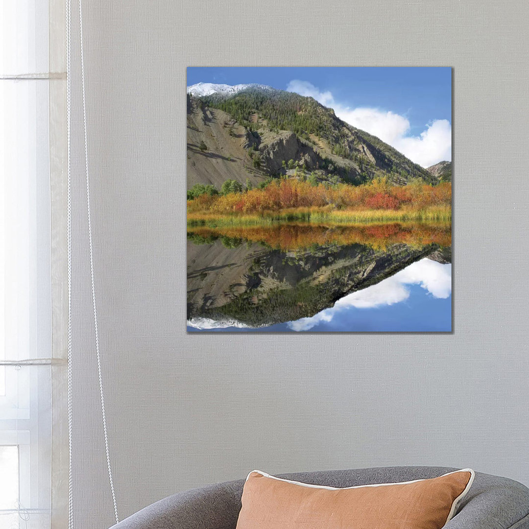 Boulder Mountains Reflected In Pond, Idaho von Tim Fitzharris - Gallery-Wrapped Canvas Giclée on Canvas