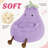 Kannon Cartoon Eggplant Bean Bag Chair, Kids Room Eggplant Sofa With Washable Sofa Cover Or Reading, Lounging And Watching TV-1491098214-1490696199