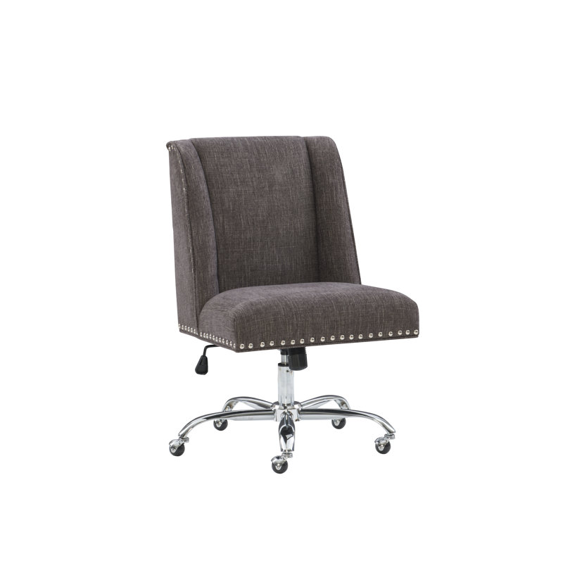Dayton Adjustable Swivel and Tilt Task Chair with Casters, Charcoal, Polyester