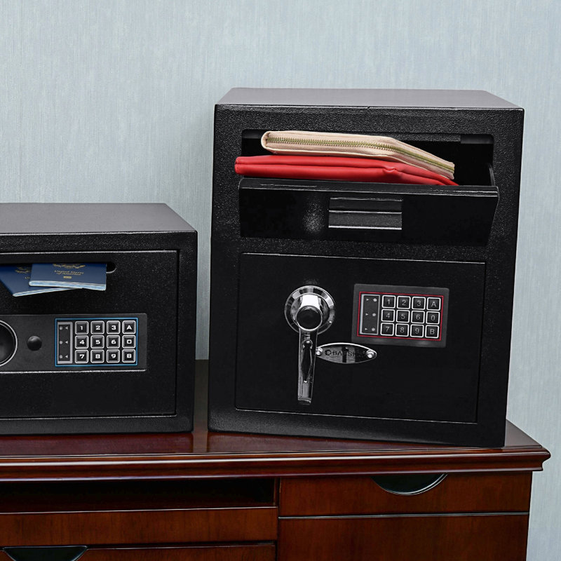 0.72 CUBIC FT KEYPAD DEPOSITORY SAFE, 16" H x 13.75" W x 13.75" D