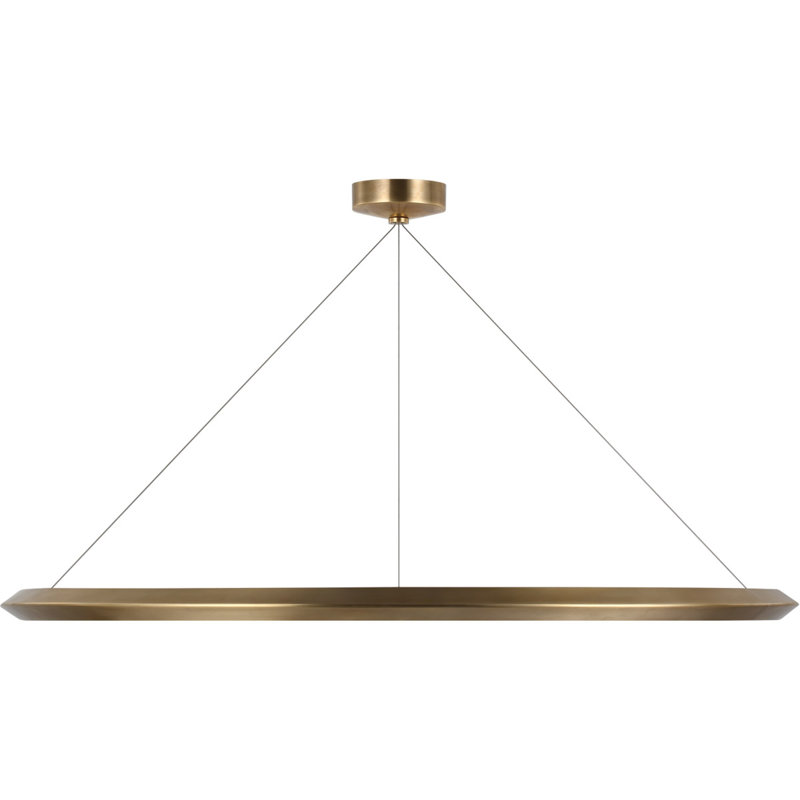 Peter Bristol Encircle 48" Ring Chandelier, Natural Brass