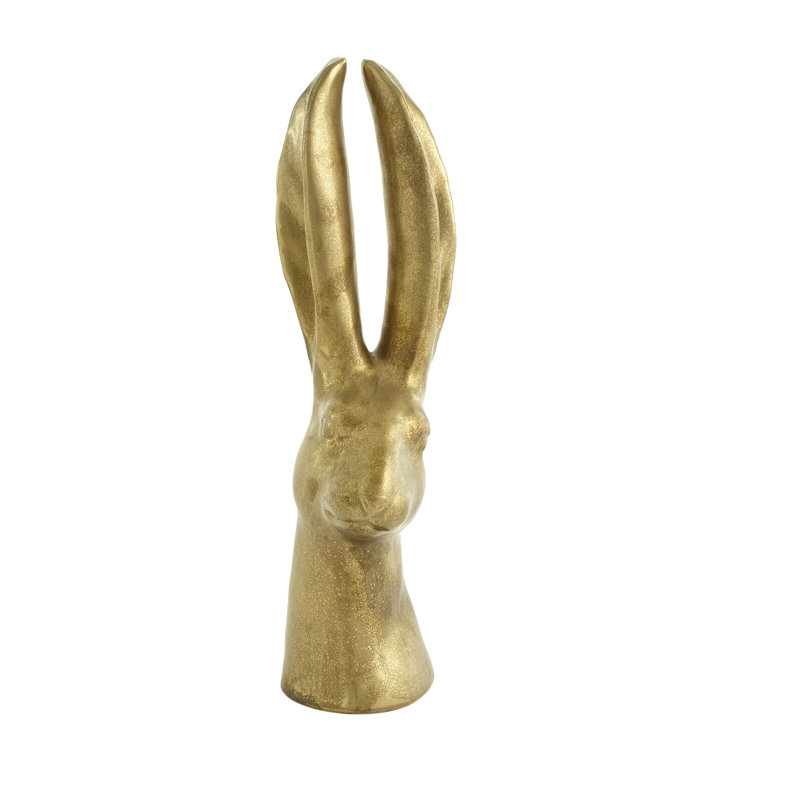Lapin - or mat réactif, Or mat, H 19,5 po x l 7,5 po x P 5,75 po