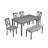 Alfonso 6 - Person Four Leg Dining Set-782530168-744133065-782530171