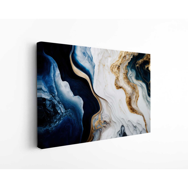 Marbre de luxe sur toile, H 30 po x l 45 po x P 1 po