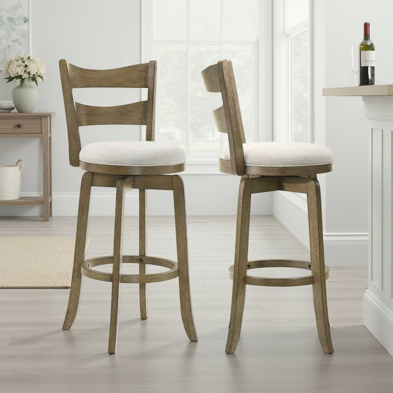 Tabouret de bar Baum, Crème, 2, Tabouret de bar (siège d'une hauteur de 30,13 po)