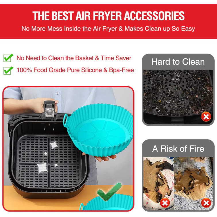 WAFE Silicone Air Fryer Liner 2PACK