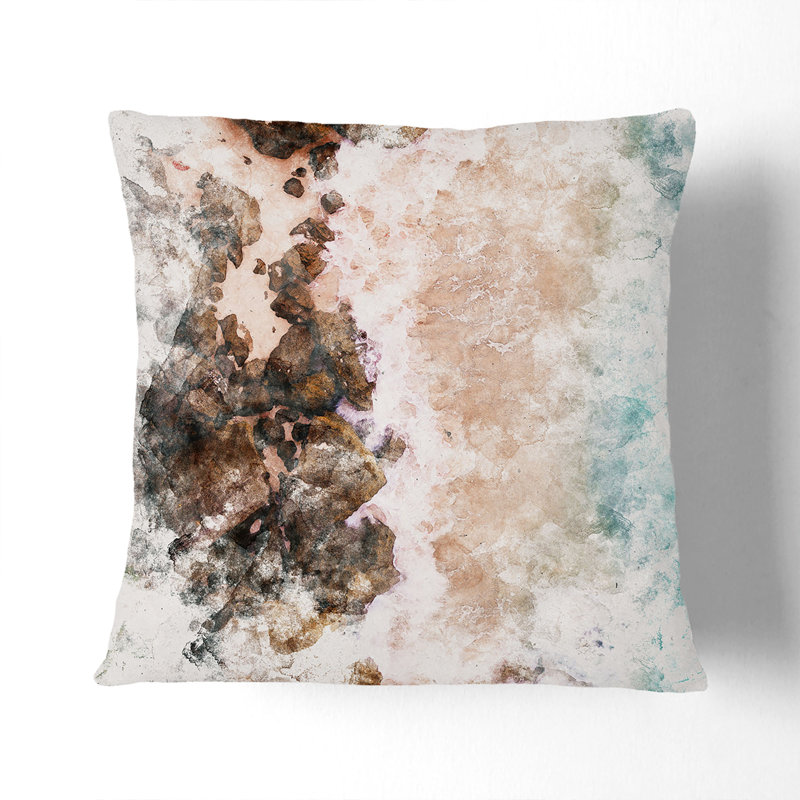 Square Cushion, 55cm H x 55cm W x 20cm D, Black