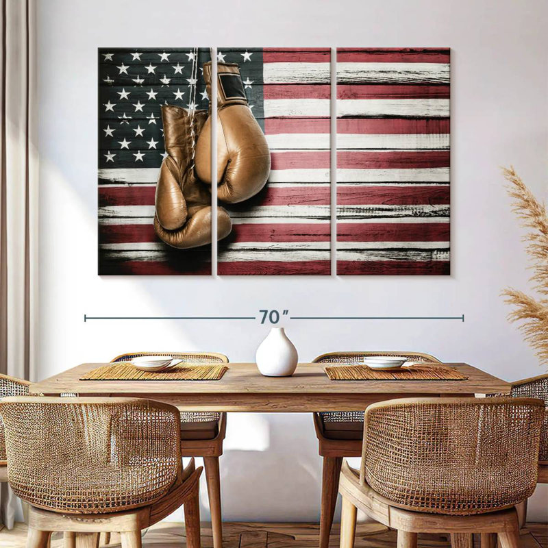 Borges American Boxing, 42" H x 65" W