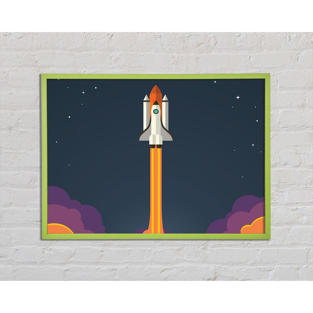 Ashaya Rocket Ship Into Space - Einzelner Bilderrahmen Kunstdrucke