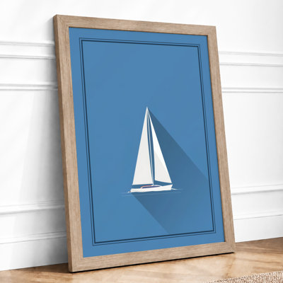 Sailboat at Rest Minimalist - Framed Print