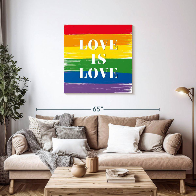 Citation Tergel Love Is Love LGBT, H 36 po x l 36 po